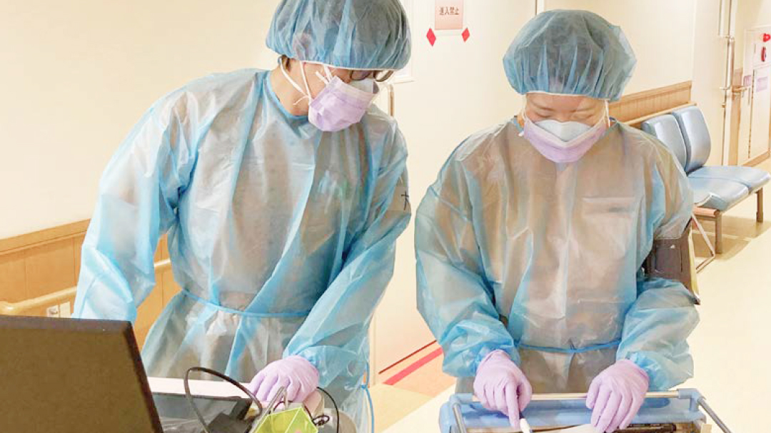 COVID-19対応の写真